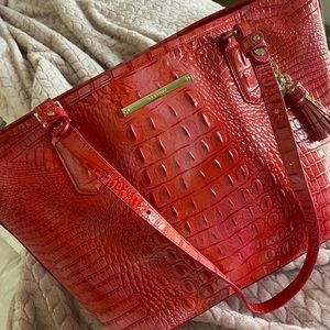 Brahmin Medium Asher Punchy Coral Melbourne Genuine Leather
